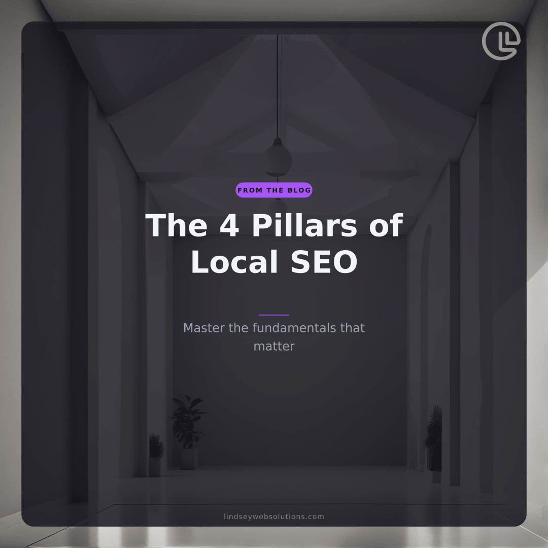 Four pillars of local SEO for Columbus small businesses infographic