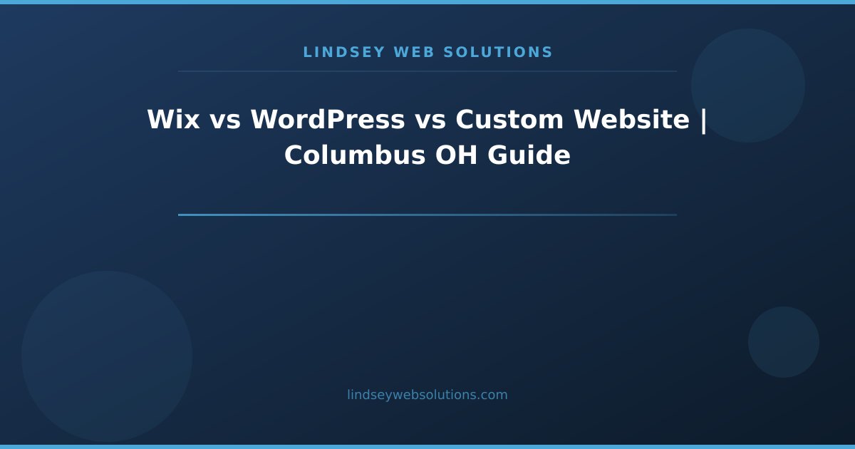 Wix vs WordPress vs Custom Website | Columbus OH Guide