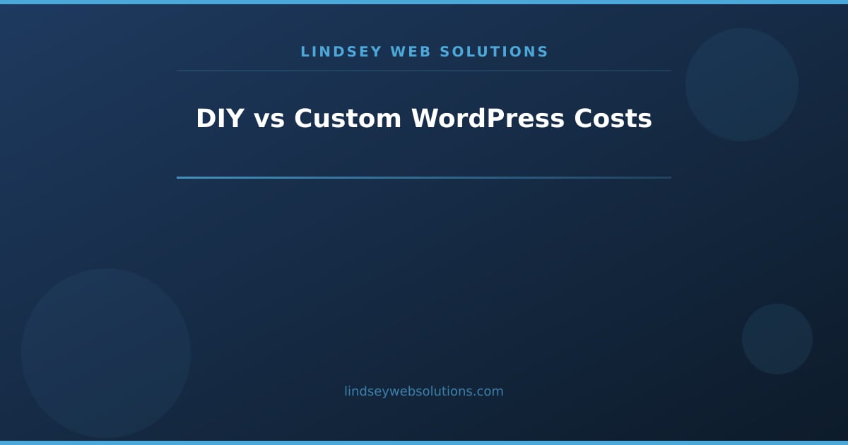 DIY builder versus custom WordPress cost comparison for Columbus web design pricing